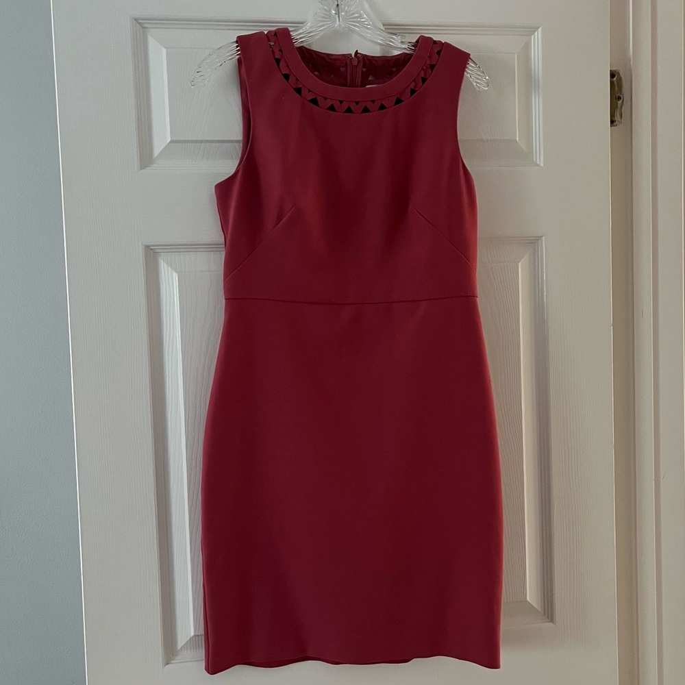 LOFT Sleeveless Pink Sheath Dress